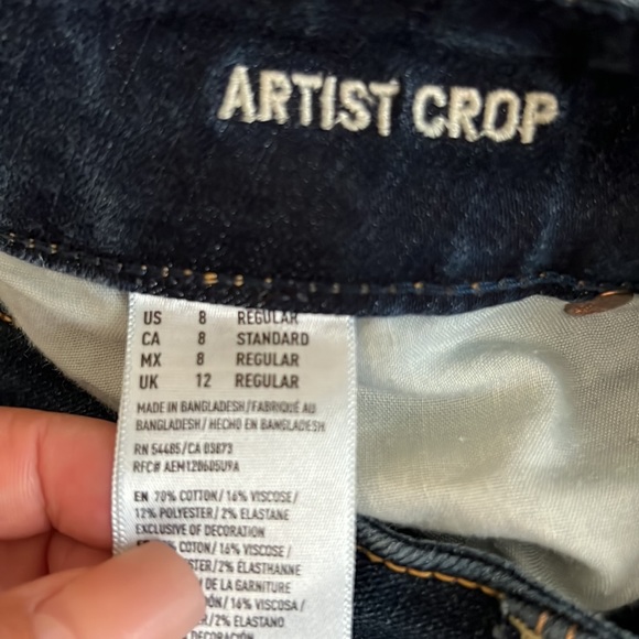 American Eagle jeans Artist Crop 8 - Picture 3 of 5